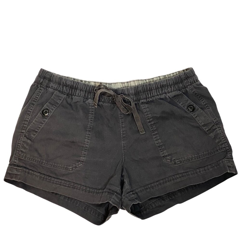 The North Face Black Drawstring Low Rise Casual Cargo Shorts Women's Size Large